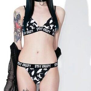 Rat Baby: Ghost "Stay Creepy" Graphic Bikini set [Medium] *NWT*